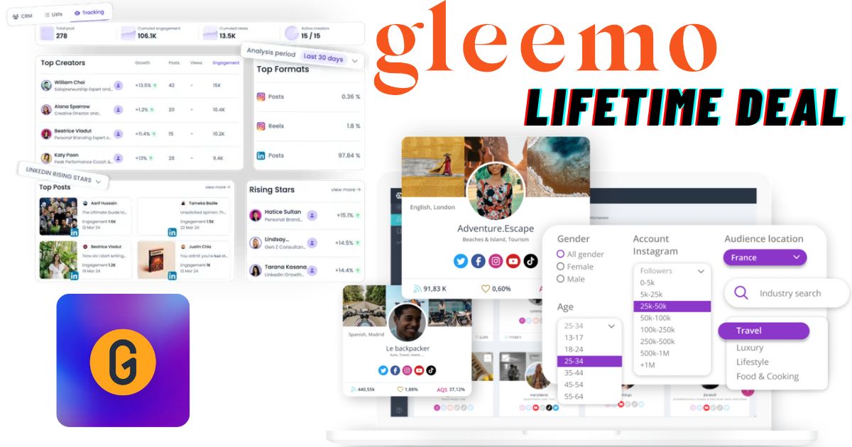 Gleemo Lifetime Deal Marketing Tools