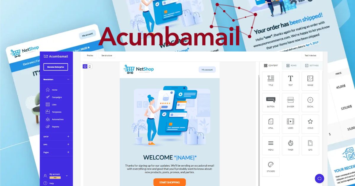 Features of Acumbamail