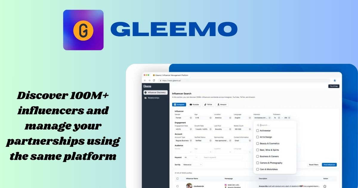 Gleemo Lifetime Deal Marketing Tools